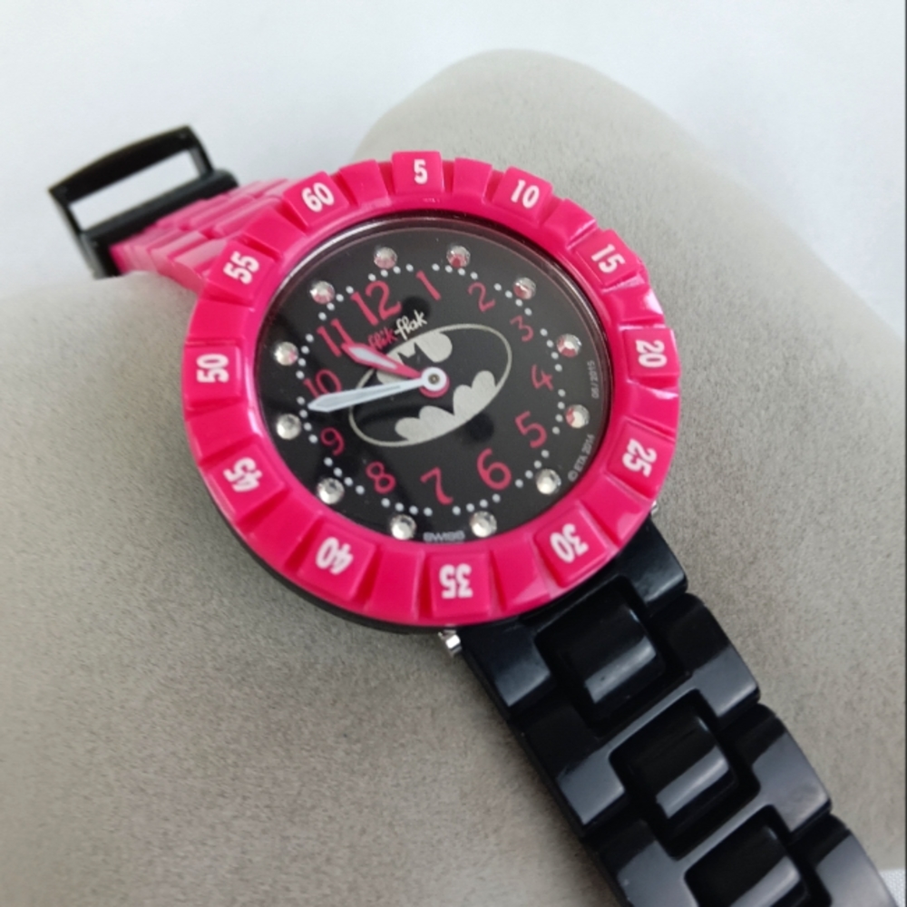 Flik Flak Girls Batman Wrist Watch.
